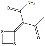 2-(1,3-Dithietan-2-ylidene)-3-oxobutyramide Struktur