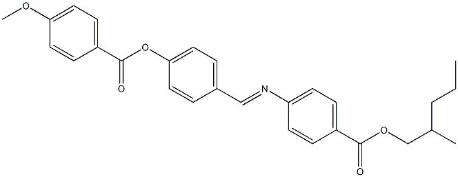 4-[4-(4-Methoxybenzoyloxy)benzylideneamino]benzoic acid (2-methylpentyl) ester Struktur