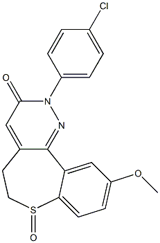 10-Methoxy-2-(4-chlorophenyl)-5,6-dihydro[1]benzothiepino[5,4-c]pyridazin-3(2H)-one 7-oxide Struktur