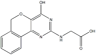 (1-Hydroxy-9H-2,4-diaza-10-oxaphenanthren-3-ylamino)acetic acid Struktur