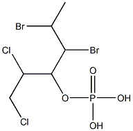 Phosphoric acid hydrogen (1,2-dibromopropyl)(2,3-dichloropropyl) ester Struktur