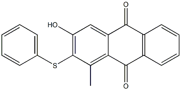 3-Hydroxy-1-methyl-2-phenylthioanthraquinone Struktur