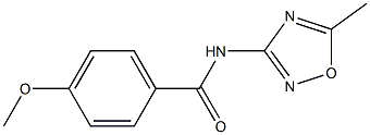 N-(5-Methyl-1,2,4-oxadiazole-3-yl)-4-methoxybenzamide Struktur