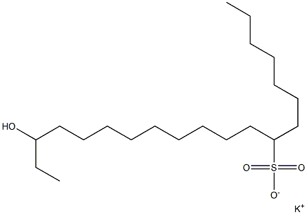 18-Hydroxyicosane-8-sulfonic acid potassium salt Struktur