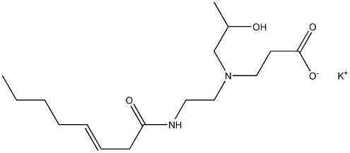 3-[N-(2-Hydroxypropyl)-N-[2-(3-octenoylamino)ethyl]amino]propionic acid potassium salt Struktur