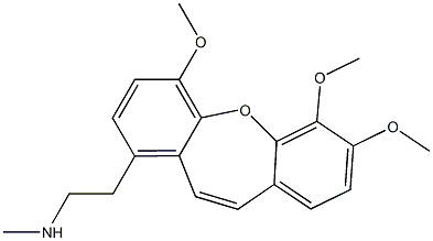 1-[2-(Methylamino)ethyl]-4,6,7-trimethoxydibenz[b,f]oxepin Struktur