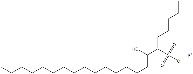 7-Hydroxydocosane-6-sulfonic acid potassium salt Struktur