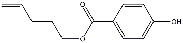 4-Hydroxybenzoic acid 4-pentenyl ester Struktur