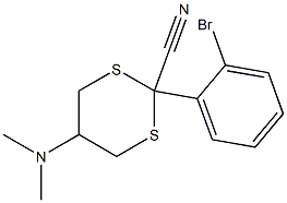 5-(Dimethylamino)-2-[2-bromophenyl]-1,3-dithiane-2-carbonitrile Struktur