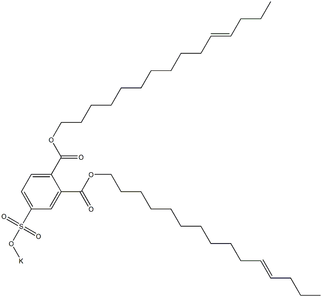 4-(Potassiosulfo)phthalic acid di(11-pentadecenyl) ester Struktur