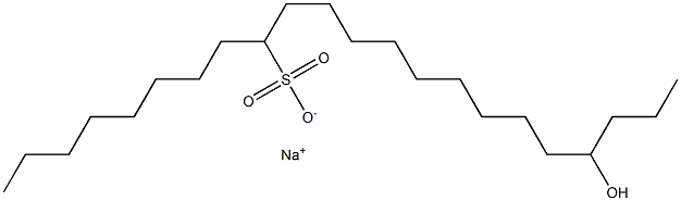 19-Hydroxydocosane-9-sulfonic acid sodium salt Struktur