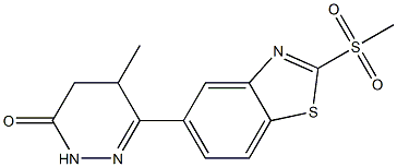 4,5-Dihydro-5-methyl-6-[2-[methylsulfonyl]benzothiazol-5-yl]pyridazin-3(2H)-one Struktur