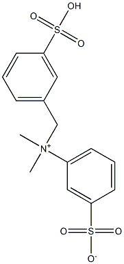 N,N-Dimethyl-3-sulfonato-N-(3-sulfobenzyl)benzenaminium Struktur