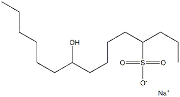 9-Hydroxypentadecane-4-sulfonic acid sodium salt Struktur