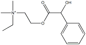 Dimethyl(ethyl)[2-[[hydroxy(phenyl)acetyl]oxy]ethyl]aminium Struktur