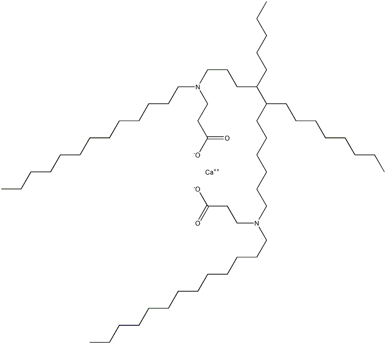 Bis[3-(ditridecylamino)propanoic acid]calcium salt Struktur