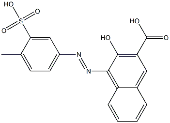 3-Hydroxy-4-(4-methyl-3-sulfophenylazo)-2-naphthalenecarboxylic acid Struktur