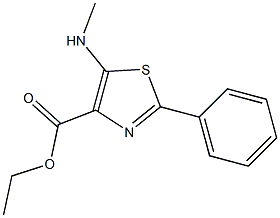 2-Phenyl-5-methylaminothiazole-4-carboxylic acid ethyl ester Struktur