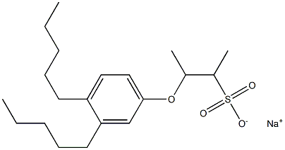 3-(3,4-Dipentylphenoxy)butane-2-sulfonic acid sodium salt Struktur