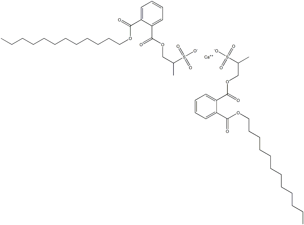 Bis[1-[(2-dodecyloxycarbonylphenyl)carbonyloxy]propane-2-sulfonic acid]calcium salt Struktur