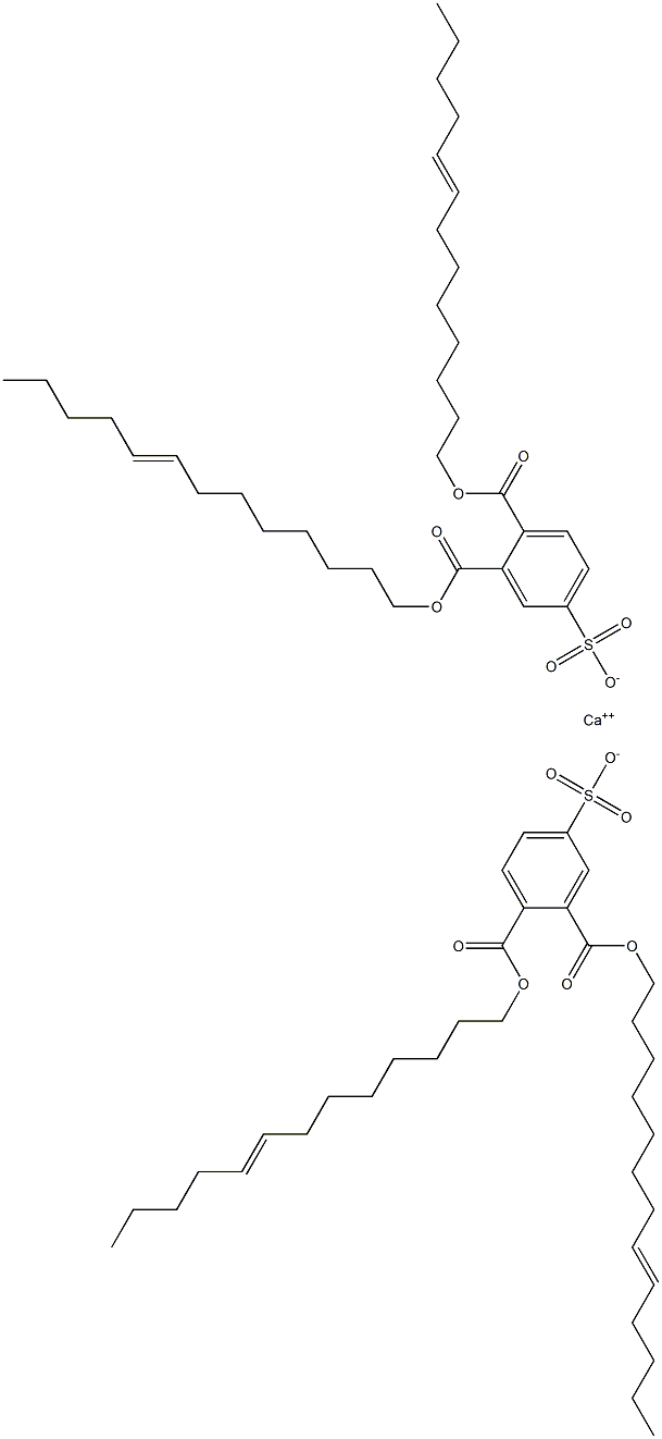 Bis[3,4-di(8-tridecenyloxycarbonyl)benzenesulfonic acid]calcium salt Struktur