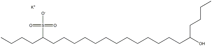 19-Hydroxytricosane-5-sulfonic acid potassium salt Struktur