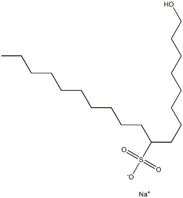 1-Hydroxynonadecane-9-sulfonic acid sodium salt Struktur