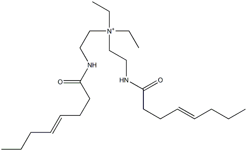 N,N-Diethyl-2-(4-octenoylamino)-N-[2-(4-octenoylamino)ethyl]ethanaminium Struktur