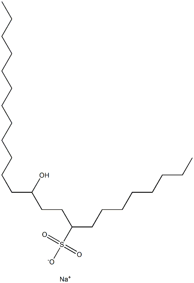 12-Hydroxytetracosane-9-sulfonic acid sodium salt Struktur