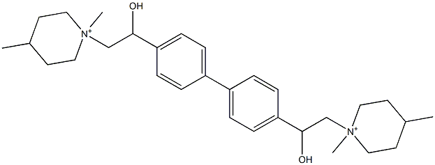 1,1'-[1,1'-Biphenyl-4,4'-diylbis(2-hydroxyethane-2,1-diyl)]bis(1,4-dimethylpiperidinium) Struktur