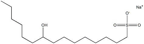 9-Hydroxypentadecane-1-sulfonic acid sodium salt Struktur