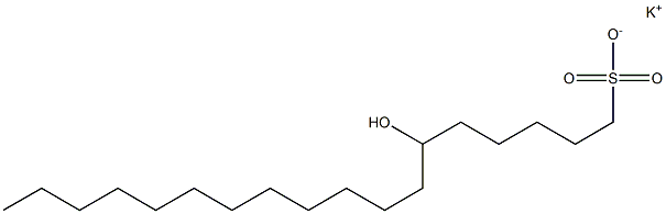 6-Hydroxyoctadecane-1-sulfonic acid potassium salt Struktur