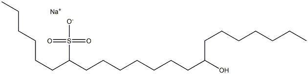 15-Hydroxydocosane-7-sulfonic acid sodium salt Struktur