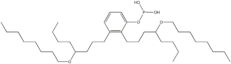 Phosphorous acid bis[4-(octyloxy)octyl]phenyl ester Struktur