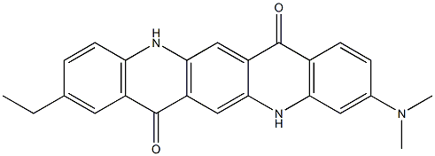 3-(Dimethylamino)-9-ethyl-5,12-dihydroquino[2,3-b]acridine-7,14-dione Struktur