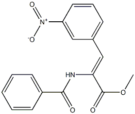 (Z)-2-Benzoylamino-3-(3-nitrophenyl)propenoic acid methyl ester Struktur