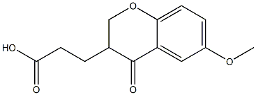 6-Methoxy-3,4-dihydro-4-oxo-2H-1-benzopyran-3-propionic acid Struktur