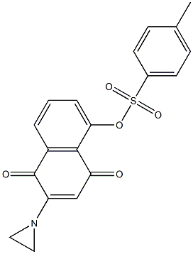 2-(1-Aziridinyl)-5-(4-methylphenylsulfonyloxy)-1,4-naphthoquinone Struktur