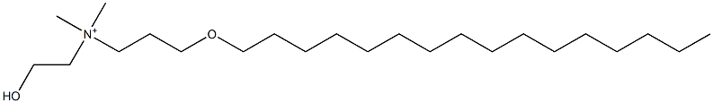 N-(2-Hydroxyethyl)-N,N-dimethyl-3-hexadecyloxypropan-1-aminium Struktur