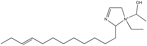 2-(9-Dodecenyl)-1-ethyl-1-(1-hydroxyethyl)-3-imidazoline-1-ium Struktur