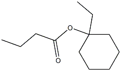 Butanoic acid 1-ethylcyclohexyl ester Struktur