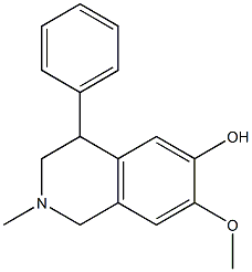 1,2,3,4-Tetrahydro-6-hydroxy-7-methoxy-2-methyl-4-phenylisoquinoline Struktur