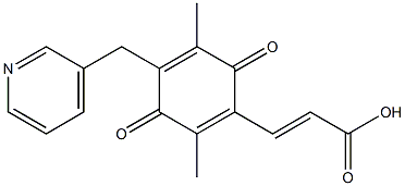 3-[2,5-Dimethyl-3,6-dioxo-4-(3-pyridinylmethyl)-1,4-cyclohexadienyl]acrylic acid Struktur