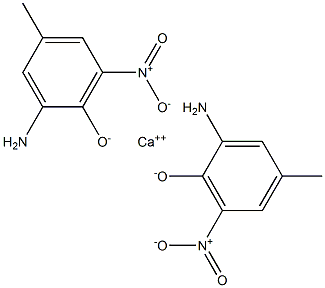 Calcium bis(2-amino-4-methyl-6-nitrophenolate) Struktur