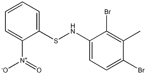 N-[(2-Nitrophenyl)thio]-N-(2,4-dibromo-3-methylphenyl)amine Struktur