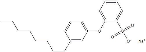 2-(3-Octylphenoxy)benzenesulfonic acid sodium salt Struktur