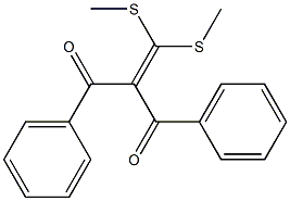 1,3-Diphenyl-2-[bis(methylthio)methylene]-1,3-propanedione Struktur