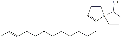 2-(10-Dodecenyl)-1-ethyl-1-(1-hydroxyethyl)-2-imidazoline-1-ium Struktur