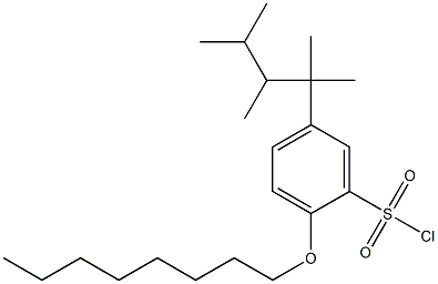 2-Octyloxy-5-(1,1,2,3-tetramethylbutyl)benzenesulfonyl chloride Struktur