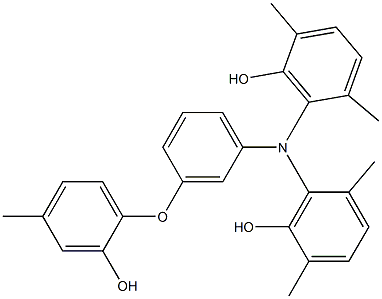 N,N-Bis(6-hydroxy-2,5-dimethylphenyl)-3-(2-hydroxy-4-methylphenoxy)benzenamine Struktur